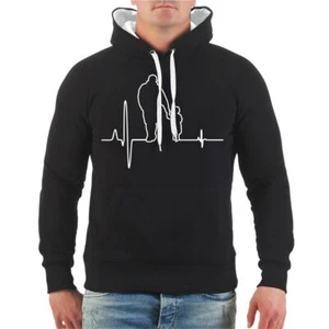 Kapuzenpullover Herzschlag Vater Sohn Vatertag Papa Vati Geschenk Männertag  - Bild 1 von 8