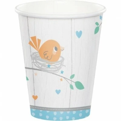 Hello Baby Boy 9 oz Hot/Cold Cups Paper 8 Per Pack Boy Baby Shower Decorations - Image 1 of 2