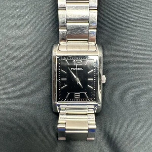 FOSSIL ARKITEKT UHR NEUE BATTERIE FS-4177 EDELSTAHL SCHWARZES ZIFFERBLATT - Bild 1 von 6