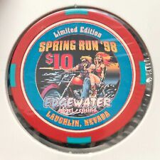 Edgewater Hotel $10 LE Spring '98 Run Laughlin, Nevada Poker Casino Chip VV
