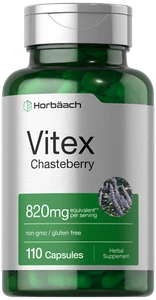 Vitex Chaste Berry 820mg | 110 Capsules | Non-GMO, Gluten Free | by Horbaach - Picture 1 of 8