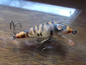 Antiguo Heddon Tiny Tiger 1010 2 3/8" TG Tiger Bead Eyes Hecho en EE. UU. - Imagen 1 de 6