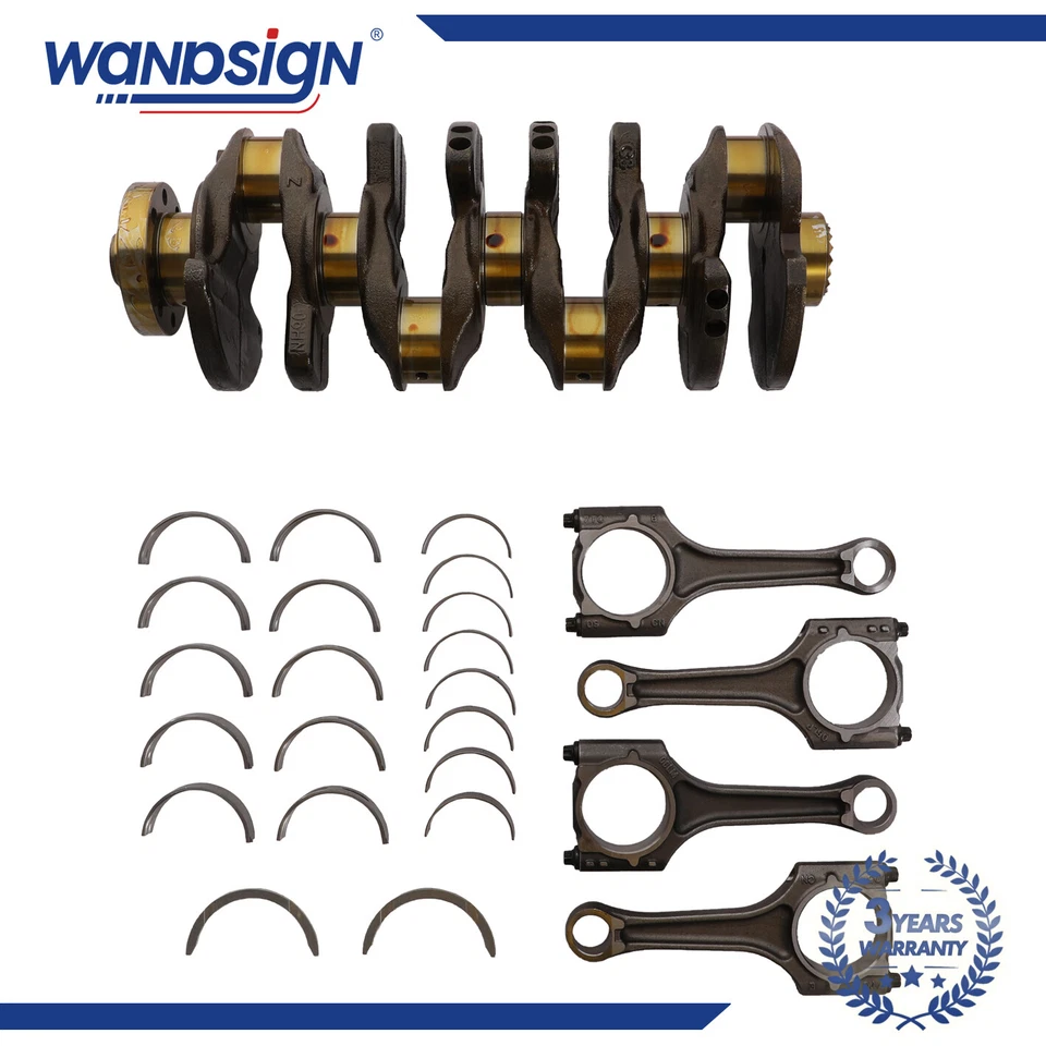 Cigüeñal y varilla de cono y cojinete para Audi A1 A3 S3 Q3 TTS VW Golf GTI 2.0T 2012-22 Foto 1 de 4