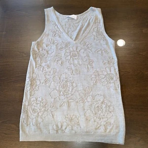Vintage DKNY PURE Donna Karan Top Y2K Knit Linen Vest Tank Tunic Linen New - Picture 1 of 9