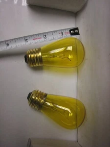 (2) REPLACEMENT BULBS FOR ATHALON 11S14/TA 130/ATH 11W 130V 701211 amber/yellow - Picture 1 of 3