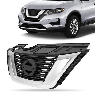 Parachoques delantero cromado parrilla superior para Nissan Rogue 2017 2018 2020 #NI1200281 Foto 1 de 4