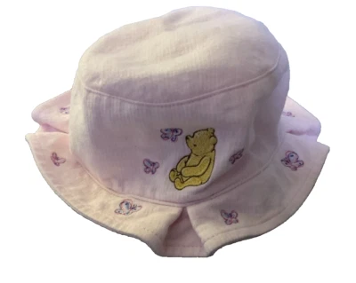 DISNEY CLASSIC POOH BABY ВЕДРО ШЛЯПА НОВОРОЖДЕННОГО РОЗОВЫЙ - Изображение 1 из 4