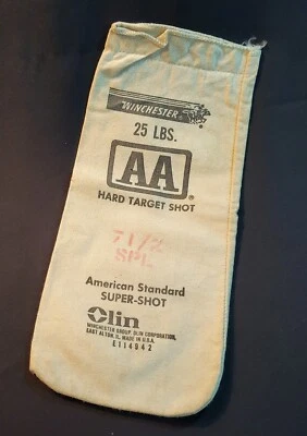 Vintage Winchester AA Hard Target Shot - No. 7 1/2 SPL - Empty Lead Shot Bag - Image 1 of 4