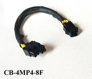 Power Supply P4 Adapter Cable 4-pin to EPS ATX 8-pin 8.75" Black Sleeve 18 AWG - Picture 1 of 4