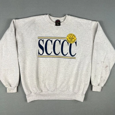 Sudadera De Colección St Clair County Community College XL Michigan Envejecida Años 90 EE. UU. Foto 1 de 4