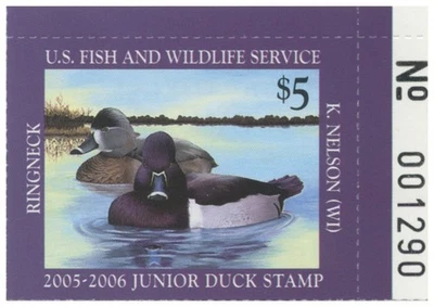 JDS13 2005 Federal Junior Duck Stamp Mint Never Hinged. Original Gum  - Image 1 of 2