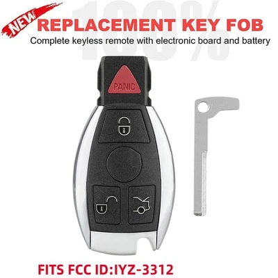 Llave Go Fobik sin llave para Mercedes Benz 2009-2017 FBS3 IYZ-3312 PUSH-TO-START Foto 1 de 4