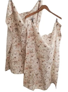 Floral curtain panels (2) Shabby Farmhouse Springfield Farms - Picture 1 of 9