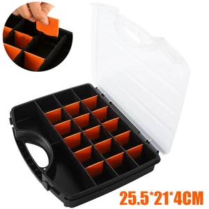 5x Sortimentskasten Werkzeugkoffer Sortierboxen stapelbar 25.5*21*4cm 15 Fächern - Bild 1 von 11