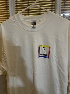 Vintage Absolut Vodka Peppar Citron Promo T-Shirt Large doppelseitig Einzelnaht - Bild 1 von 5