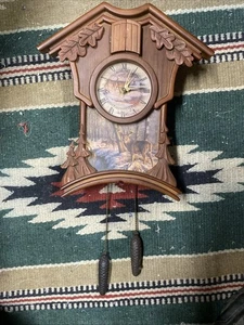 Greg Alexander Deer Cuckoo Clock | Bradford Exchange | Timeless Nobility Battery - Picture 1 of 2