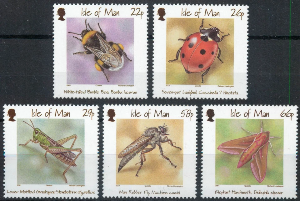 Isle of Man 2001 Insects set SG 924-928 MNH mint *COMBINED POSTAGE* - Image 1 of 1
