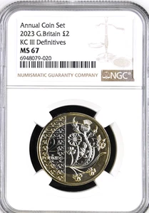 2023 £2 National Flowers NGC MS67 Two Pound KC III Definitives Uncirculated - Picture 1 of 2