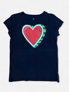 Gap Girl’s Watermelon Heart graphic tee size L 10/11 yrs old 140 CM Preowned - Picture 1 of 5