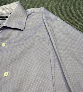 TailorByrd Shirt Mens 18 34/35 Purple Trim Fit Stretch Button Down Dress - Picture 1 of 10