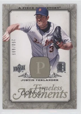 2008 Upper Deck A Piece of History Timeless Moments /699 Justin Verlander #TM-20 - Image 1 of 2