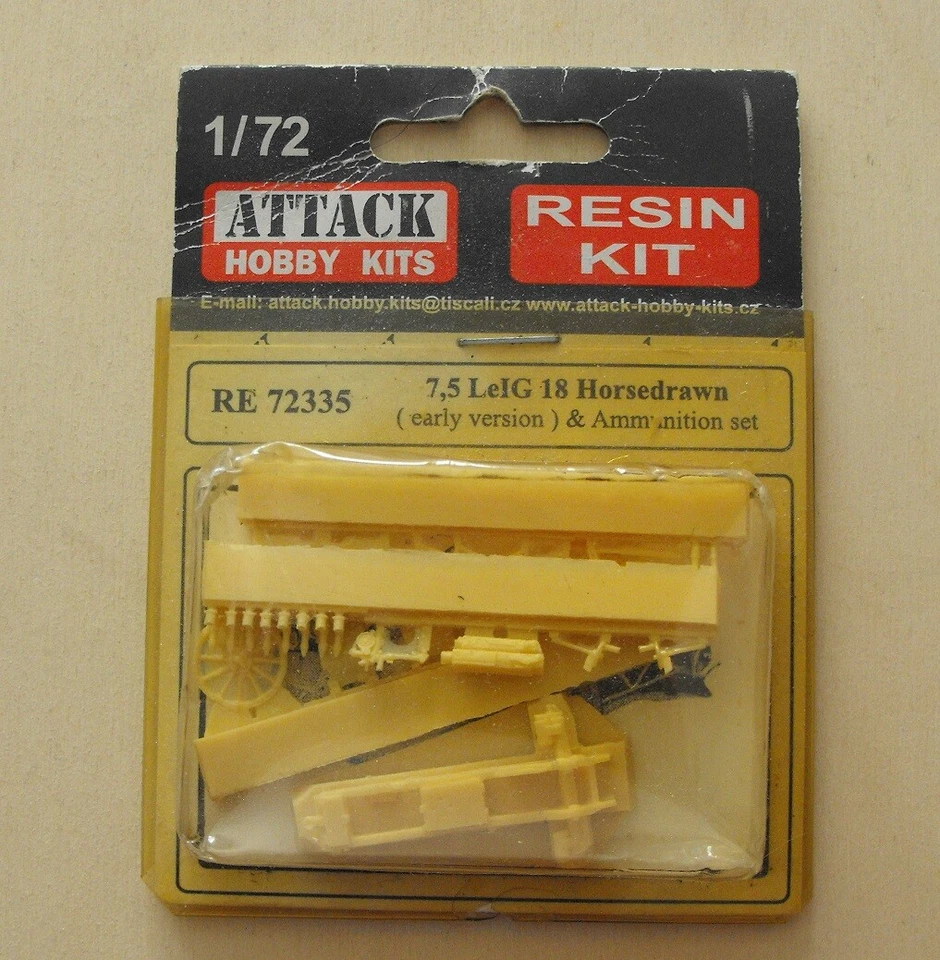 ATTACK HOBBY KITS SCALA 1/72 IN RESINA 7.5 LEIG 18 HORSEDRAWN - Immagine 1 di 1