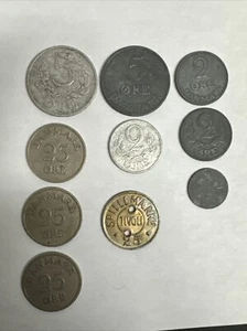 Vintage Denmark Coin Currency Lot Of 12 Coins 1930s 1940s 1950s - Picture 1 of 10