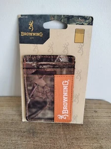 Browning Camo Front Pocket Card Holder Wallet Brand New On Header Card - Picture 1 of 2