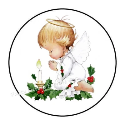 PARTY FAVORS EXPRESS CHRISTMAS ANGEL ENVELOPE SEALS LABELS STICKERS PARTY FAVORS