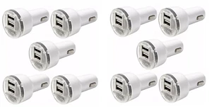 10 Pack Dual USB Port Car Charger Adapter 2.1A For Universal Android Phone - Picture 1 of 3