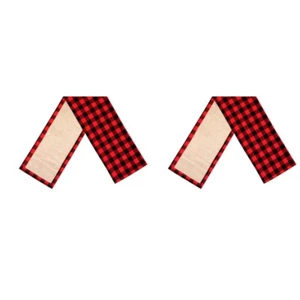 Karierten Tisch Rot Und Schwarz Plaid Tisch Runner Rot Schwarz Tisch - Bild 1 von 12