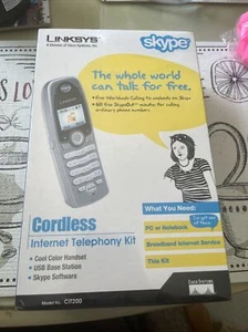 Linksys CIT200 Cordless Internet Telephony Phone Kit Supports SKYPE - Picture 1 of 2