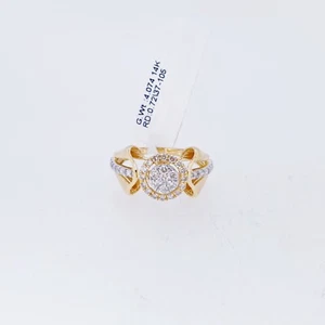Diamond Ring 14k Gold Natural Diamonds Yellow Gold Fine Jewelry - Picture 1 of 4