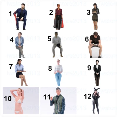 1/18 Beauty Girl Man Scene Props Miniatures Figures Figurines For Cars Vehicles - Image 1 of 4