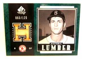 Murciélago Carl Yastrzemski 2003 SP cortes legendarios madera histórico GU #63/125! Medias Rojas OF - Imagen 1 de 2