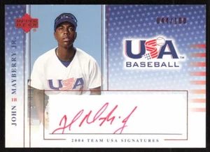 2005 Upper Deck USA National Team Signatures Red /100 John Mayberry Jr. #S-32 - Picture 1 of 2