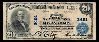 1902 Large Size $20 National Banknote California - Image 1 of 2