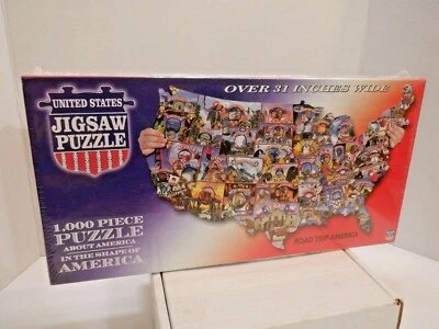 Nuevo rompecabezas de 1000 piezas United States Road Trip America - más de 31" de ancho Foto 1 de 4
