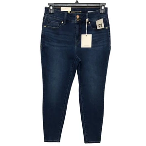Anne Klein High Rise Skinny Ankle Jeans Denim Slimming Smoothing Size 12 NWT - Picture 1 of 10