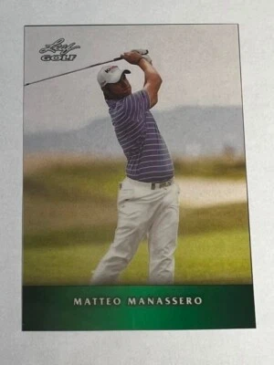 2012 Leaf Metal PRISMATIC GREEN LAMINATE PROOF MISSING #/25 Matteo Manassero - Image 1 of 2