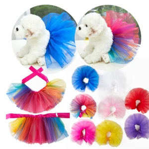 Pet Cosplay Clothing Summer Puppy Dress Yarn Dog Skirt Cat Tutu Skirt Bandage - Picture 1 of 21