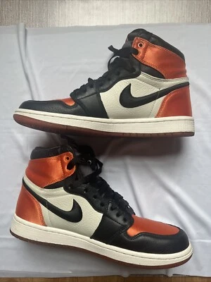 Talla 9 - Air Jordan 1 Retro OG Alto Satén Roto Tablero Trasero W Foto 1 de 4