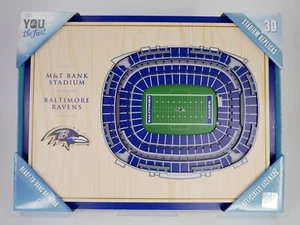 NFL Baltimore Ravens StadiumViews 3D Wall Art M&T Bank Stadium Man Cave Display - Picture 1 of 11