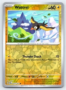 Tarjeta Pokémon Wattrel 075/167 Holograma Inverso Mascarada Crepúsculo - Casi Nueva - Imagen 1 de 2