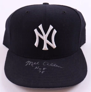 Mel Allen "Yankees HOF Announcer" Autographed Signed New Era Vintage Hat Cap JSA - Picture 1 of 5