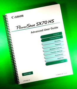 Owners Manual for Canon SX70 HS Camera 275 Pages W/Clear Covers - Picture 1 of 1