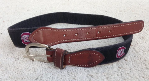 University of South Carolina Gamecocks Leather Belt-  Size 28 - Brown Cover