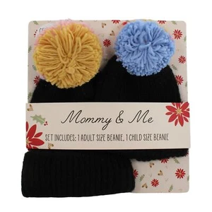 Conjunto de regalo gorro negro Mommy & Me por colección dieciocho #GS020 - Imagen 1 de 1
