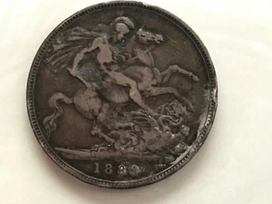 1889 1 Crown - Victoria Silver VF 925) 28.28g ⌀38.61mm KM# 765, Sp# 3921 - Picture 1 of 3