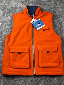JC Penney Vest Mens Large Vintage 1985 Reversible Hunting Jacket Orange and Blue - Picture 1 of 8